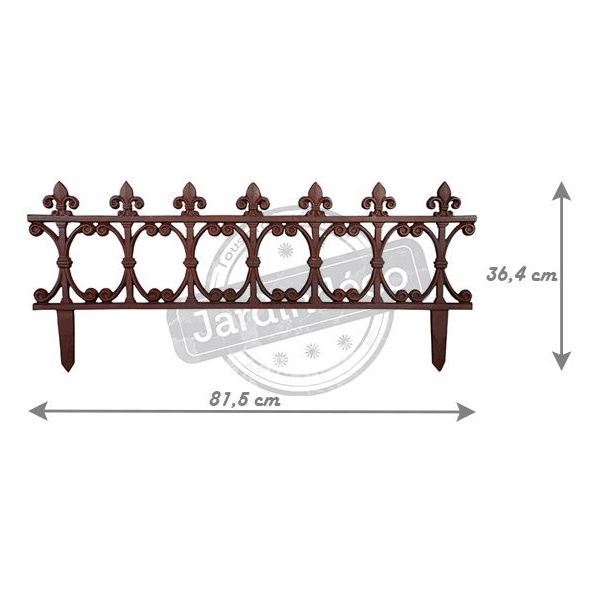 Bordure de jardin en fonte Fleur de lys - ESS-1022