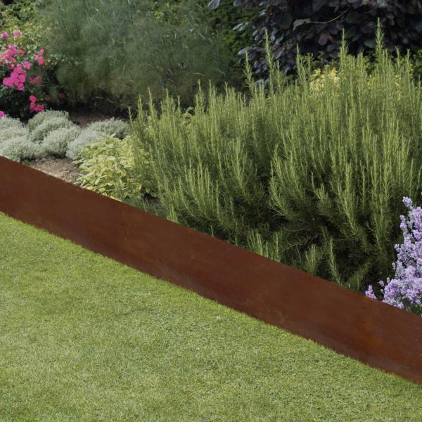 Bordure de jardin haute en acier corten - ESSCHERTS GARDEN
