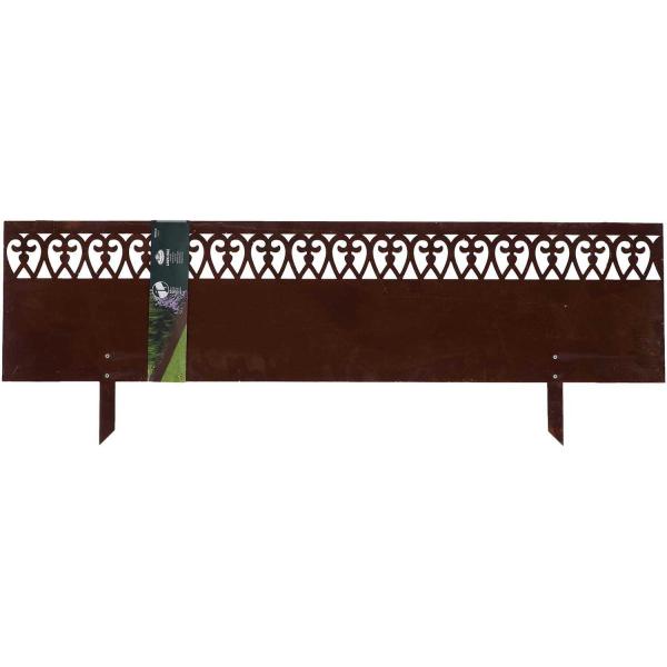 Bordure jardin haute en acier effet rouille Volute - ESSCHERTS GARDEN