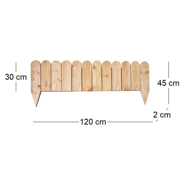 Bordure de jardin en mélèze huilé 30 x 120 cm - ETS-0127