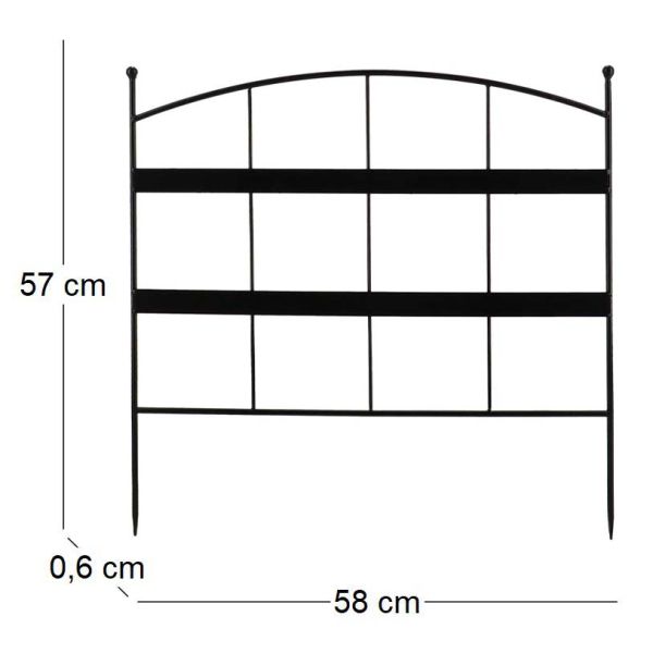 Bordure de jardin en métal 58 x 0.6 x 57 cm - ESS-1922