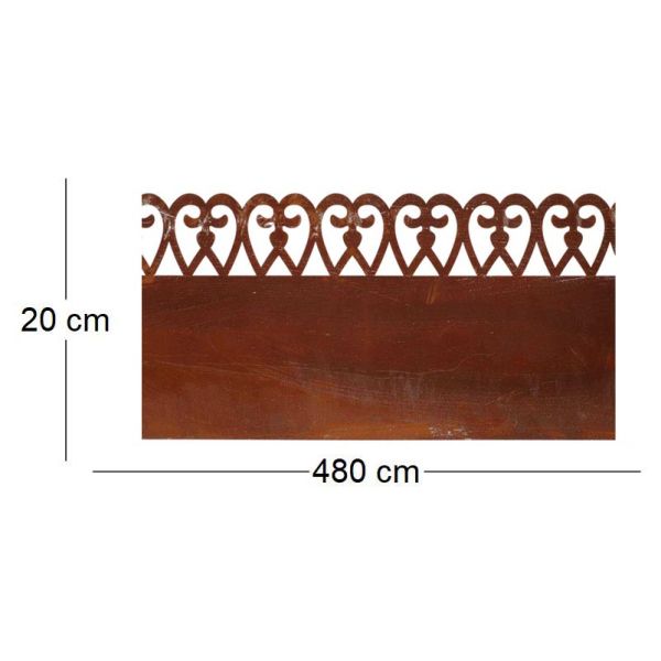 Bordure de pelouse en acier 480 x 20 cm - ESS-1800