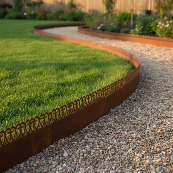 Bordure de pelouse en acier 480 x 20 cm - ESSCHERTS GARDEN
