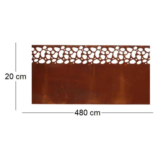 Bordure de pelouse en acier 480 x 20 cm - ESS-1799