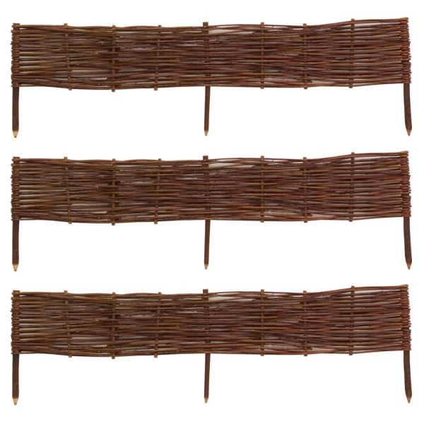 Bordures en osier tressé naturel (Lot de 12) - AUB-6664