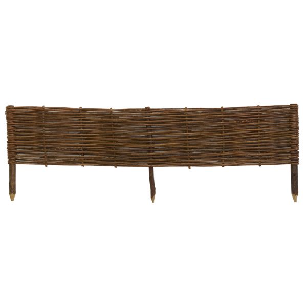 Bordures en osier tressé naturel (Lot de 4) - AUB-5053