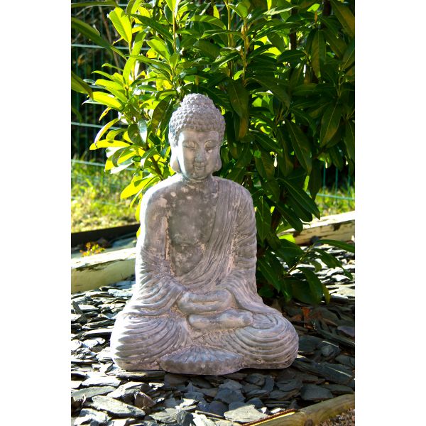 Bouddha assis fibre de ciment - AUBRY GASPARD