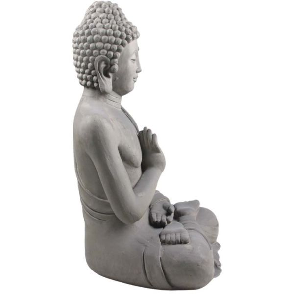 Bouddha pour extérieur en fibres Justice XL - Stonelite