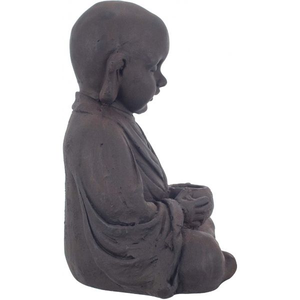Bouddha en magnésie avec bougeoire intégré - 59,90