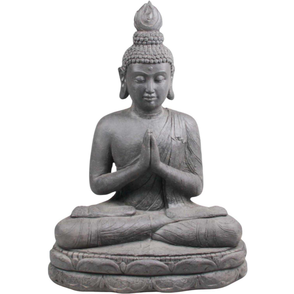 Bouddha prière en résine 53 x 35,5 x 71 cm