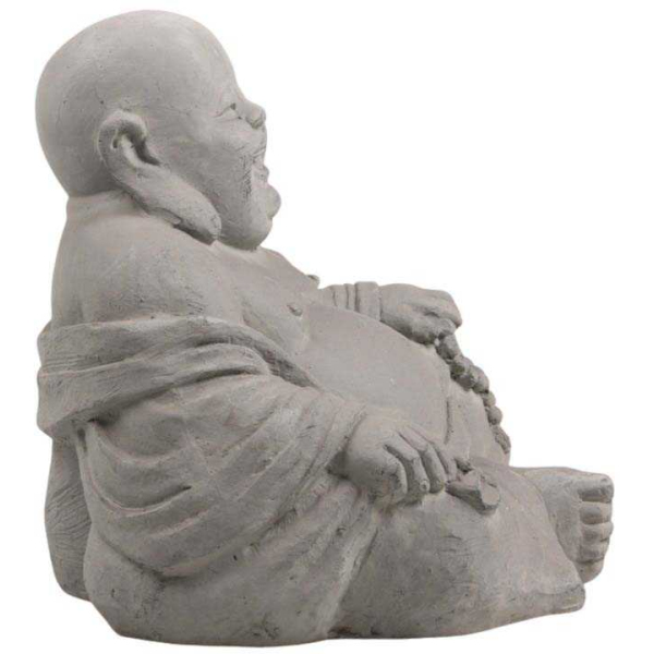 Bouddha rieur en polyrésine 46 x 42 x 42 cm - Stonelite