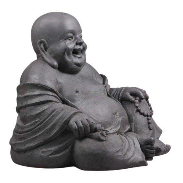 Bouddha rieur en polyrésine 46 x 42 x 42 cm - Stonelite