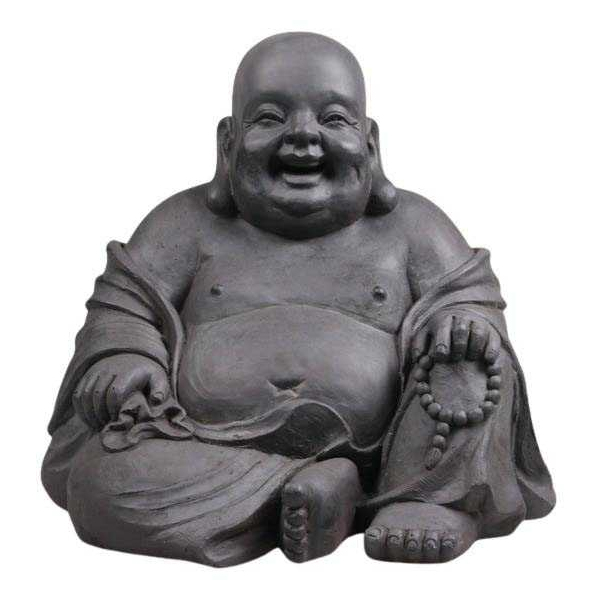 Bouddha rieur en polyrésine 46 x 42 x 42 cm