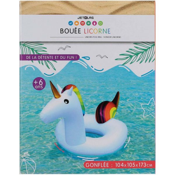 Bouée gonflable licorne 104 cm - 5