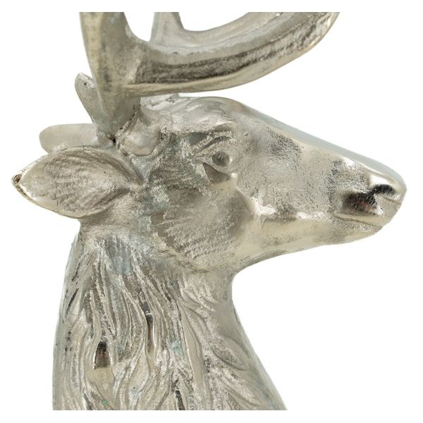 Bougeoir double tête de cerf en aluminium - 5