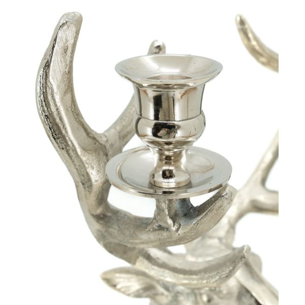 Bougeoir double tête de cerf en aluminium - 57,90