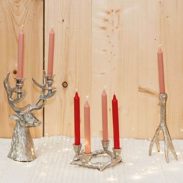 Bougeoir double tête de cerf en aluminium - AUBRY GASPARD