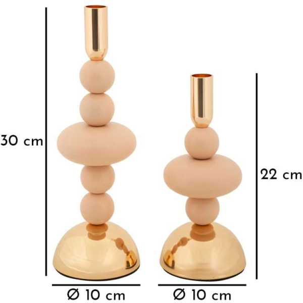 Bougeoir en métal Galaxy (Lot de 2) - MAU-0720