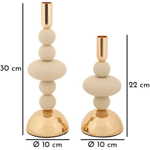 Bougeoir en métal Galaxy (Lot de 2) - MAU-0719