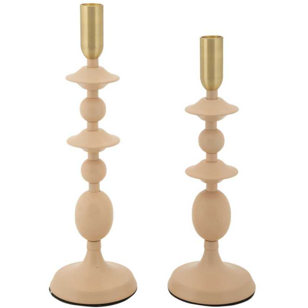 Bougeoir en métal Gemini (Lot de 2)