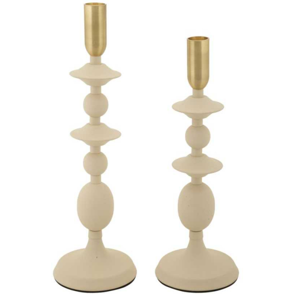 Bougeoir en métal Gemini (Lot de 2)