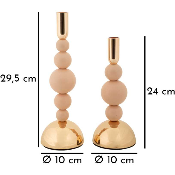 Bougeoir en métal Holder (Lot de 2) - MAU-0730