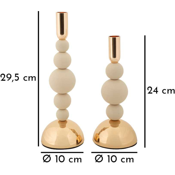 Bougeoir en métal Holder (Lot de 2) - MAU-0729