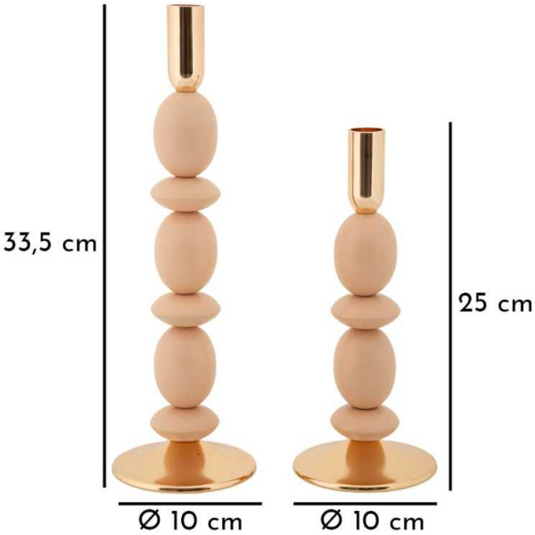 Bougeoir en métal Shuttle (Lot de 2) - MAU-0724