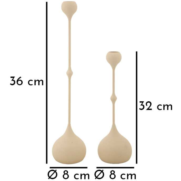 Bougeoir en métal Slimmy (Lot de 2) - MAU-0733