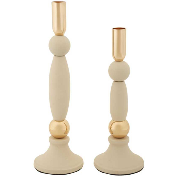 Bougeoir en métal Strek (Lot de 2)