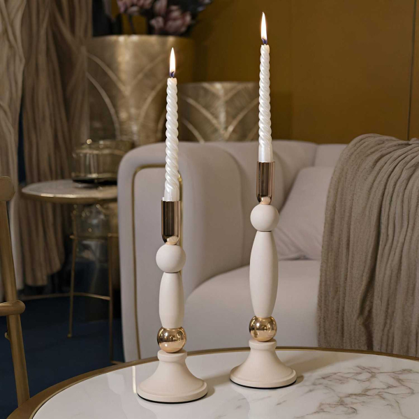 Bougeoir en métal Strek (Lot de 2) - MAURO FERRETTI