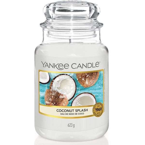 Bougie jarre en verre senteur  eau de coco