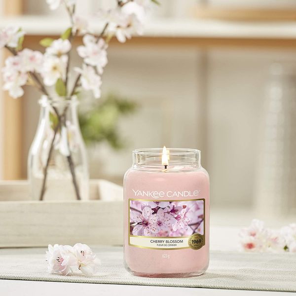 Bougie jarre en verre senteur fleurs de cerisier - YANKEE CANDLE