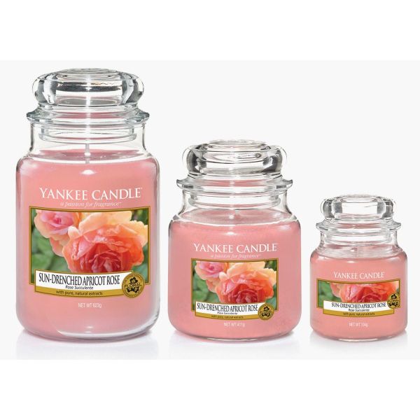 Bougie jarre en verre senteur rose et abricot - 5