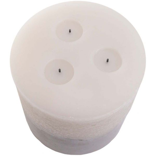 Bougie led base effet ciment 15 cm - CMP-3152