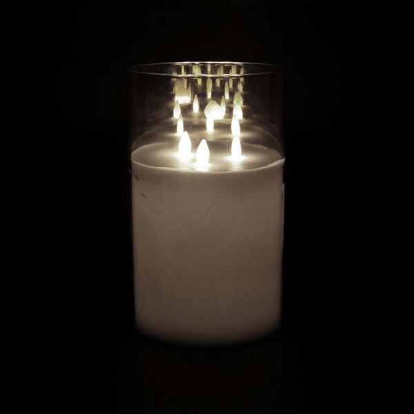 Bougie led en verre 25x15 cm - 7
