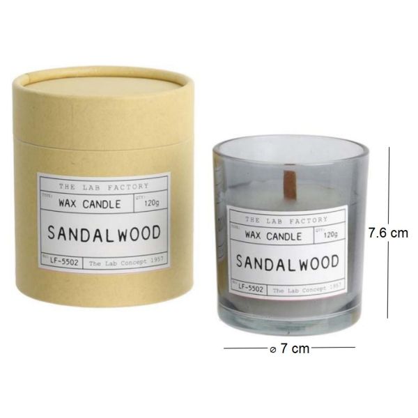 Bougie mèche en bois et boite kraft Factory - 2,83