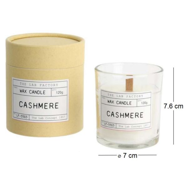 Bougie mèche en bois et boite kraft Factory - 2,83