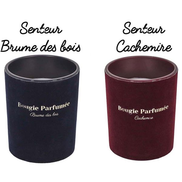 Bougie parfumée 10 x 12.5 cm Velours (Lot de 2) - CMP-3788