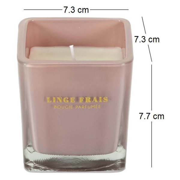 Bougie parfumée carrée Nude 7 cm - 2,54
