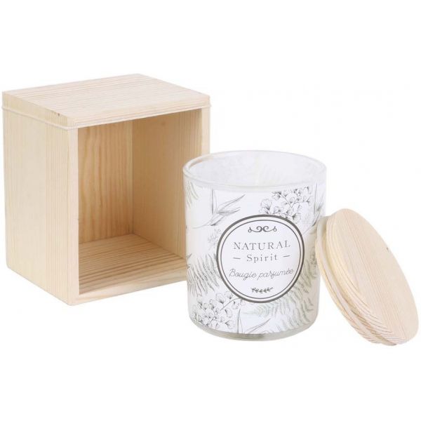 Bougie parfumée en coffret bois Nature - THE HOME DECO FACTORY