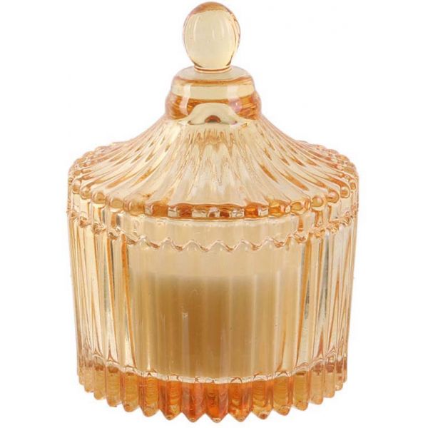 Bougie parfumée écrin en verre Bohème 6.5 x 9 cm