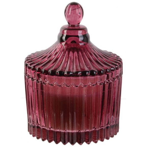 Bougie parfumée écrin en verre Bohème 6.5 x 9 cm