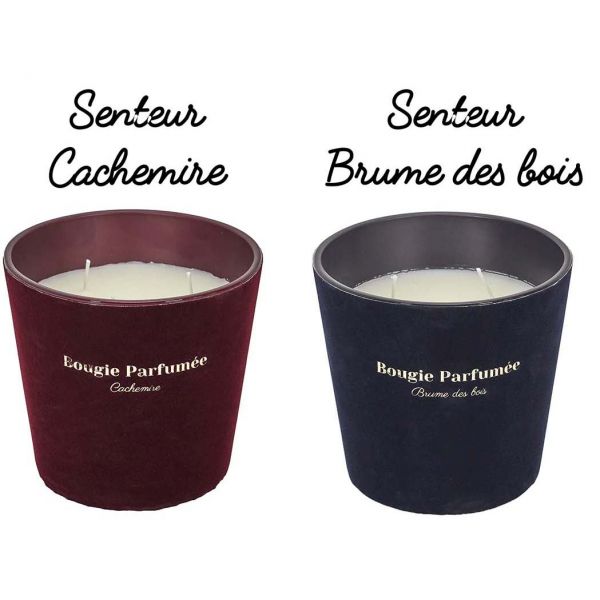 Bougie parfumée 3 mèches Velours (Lot de 2) - CMP-3789