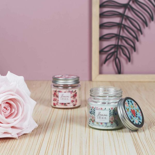Bougie parfumée en pot Maman 6.5 cm (Lot de 4) - THE HOME DECO FACTORY
