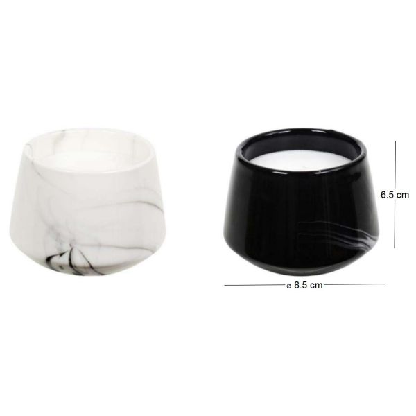 Bougie parfumée en pot Marble 6.5 cm (Lot de 2) - 8