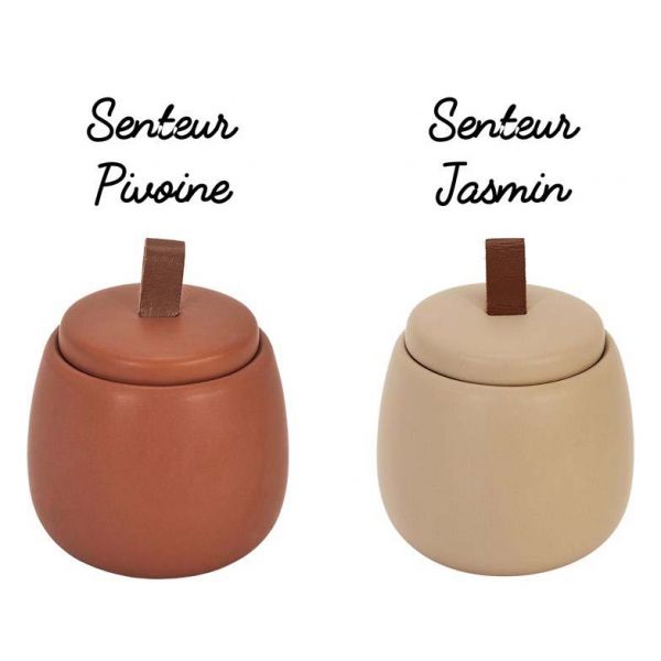 Bougie parfumée pot en céramique Top (Lot de 2) - CMP-3790