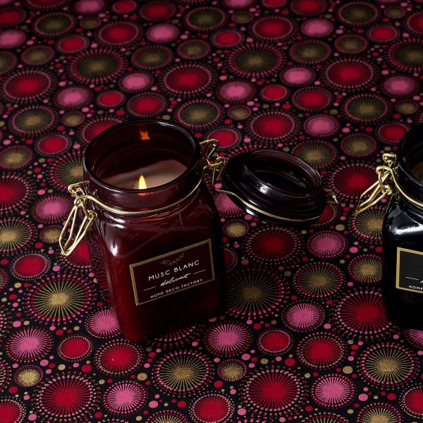 Bougie parfumée pot à clip apothicaire 9 x 6 x 11 cm (Lot de 2) - THE HOME DECO FACTORY