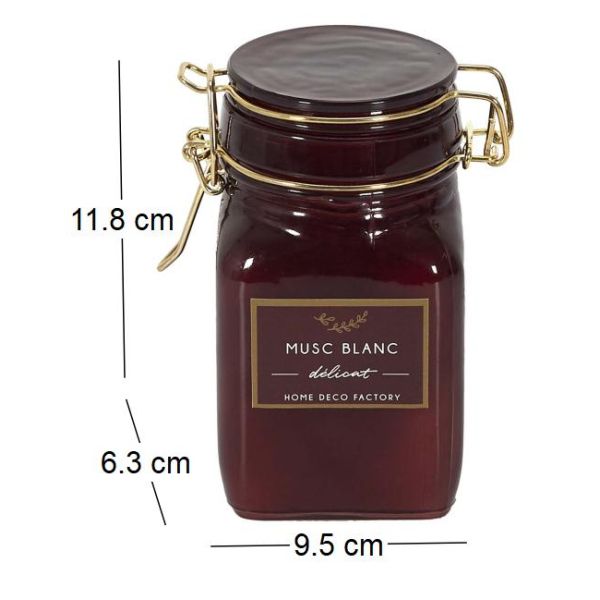 Bougie parfumée pot à clip apothicaire 9 x 6 x 11 cm - CMP-3696