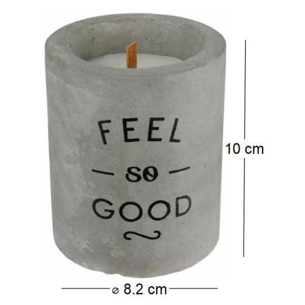 Bougie senteur linge frais pot en ciment - 5